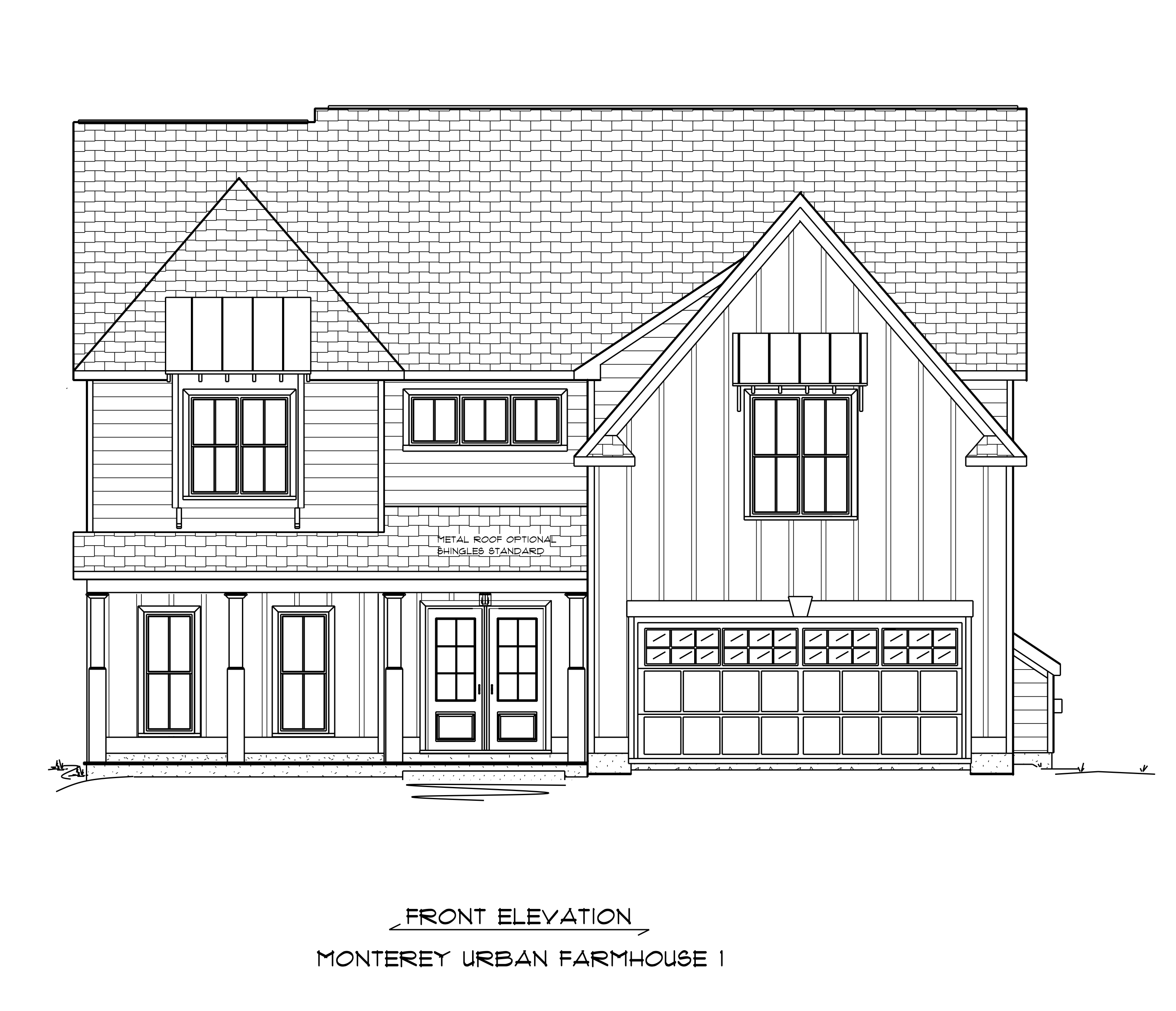 Monterey Urban Farmhouse Elevation